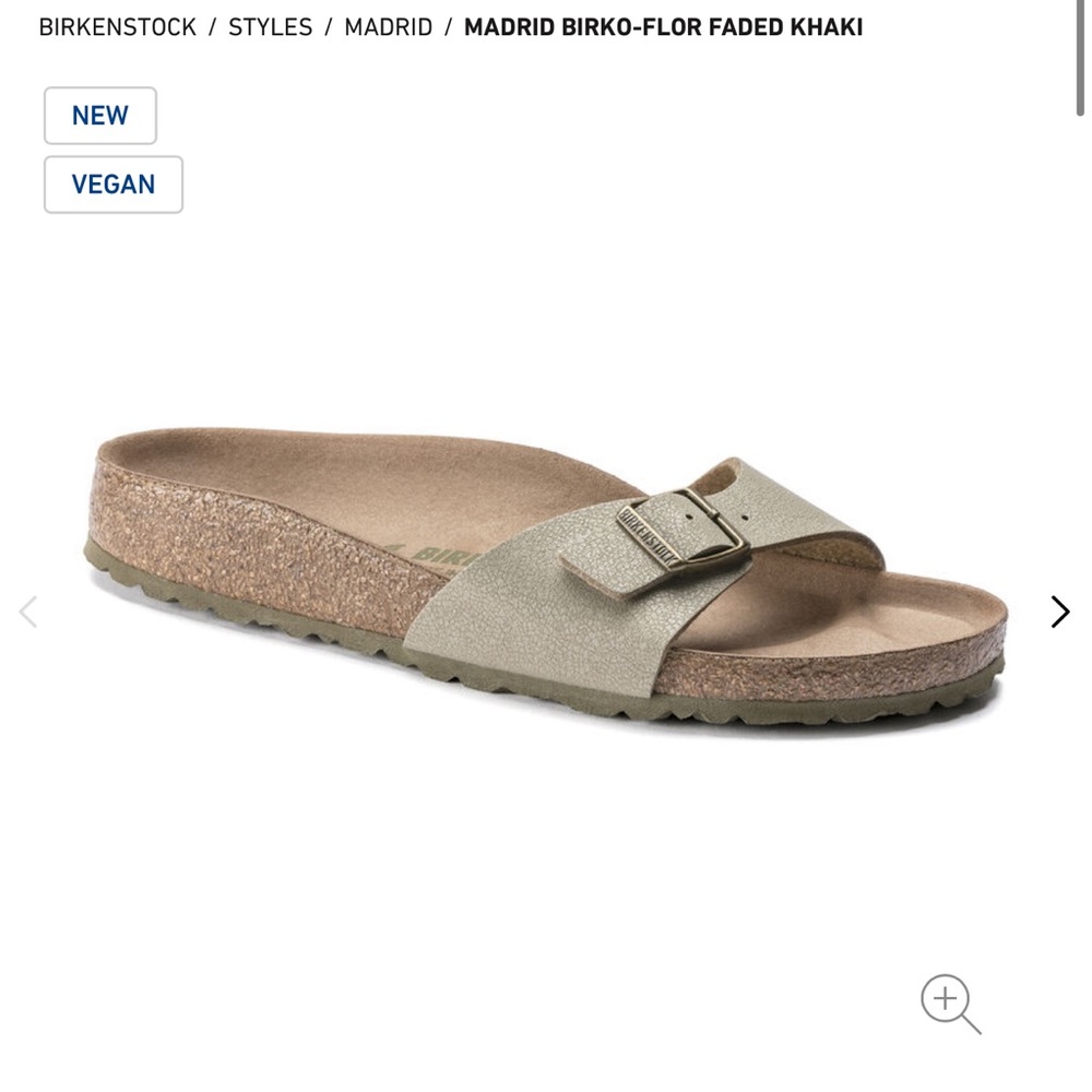 NWT Birkenstock Madrid Faded Khaki size 38 (7 US)